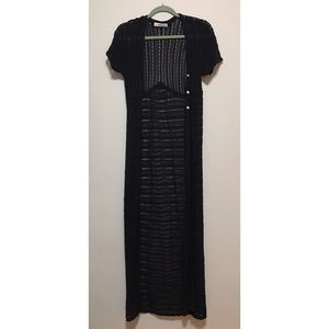 Zara black knit duster